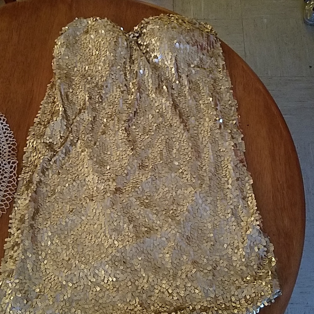 Gold Sequin Dress